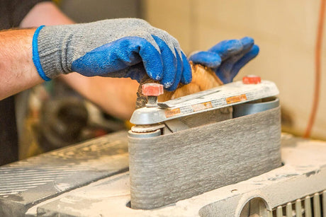 12x Disposable Nitrile Gloves - Rubber Coated Safety Work Gloves (Bulk) - Grey/Blue