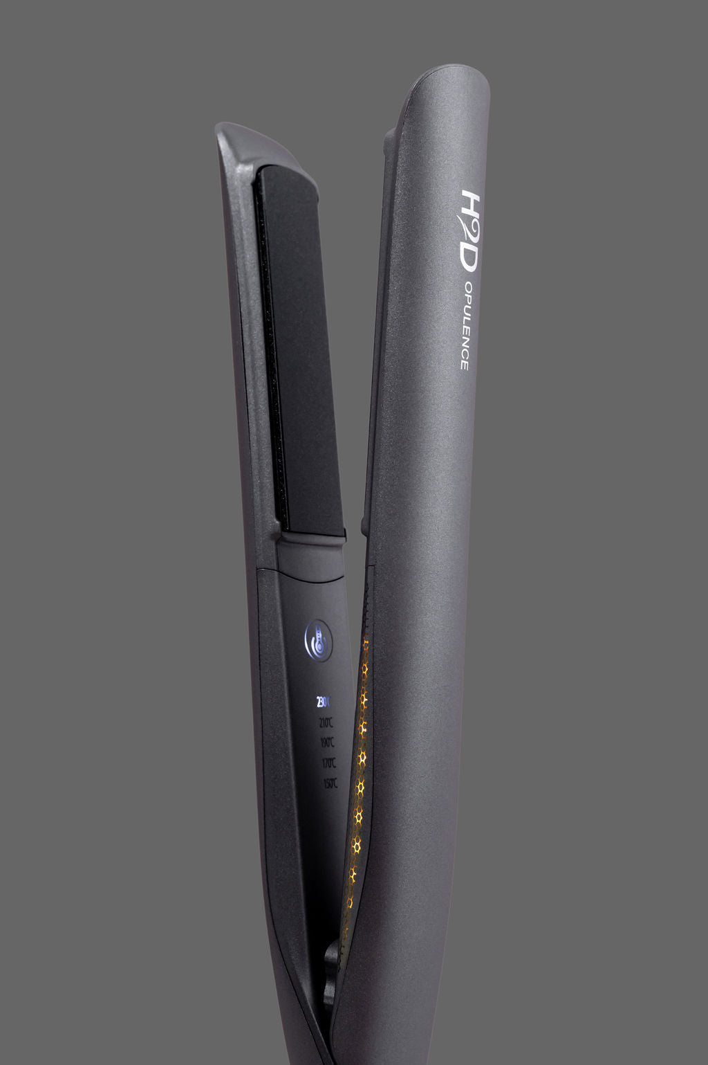 H2D Opulence Professional Ionic Hair Straightener w/ LED Mirror in Space Grey