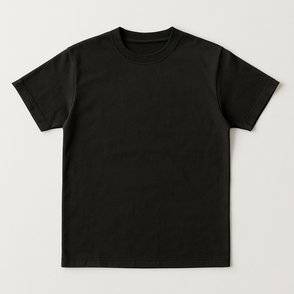 Hammer House Plain Mens 100% Cotton T-Shirt Top Short Sleeve in Black