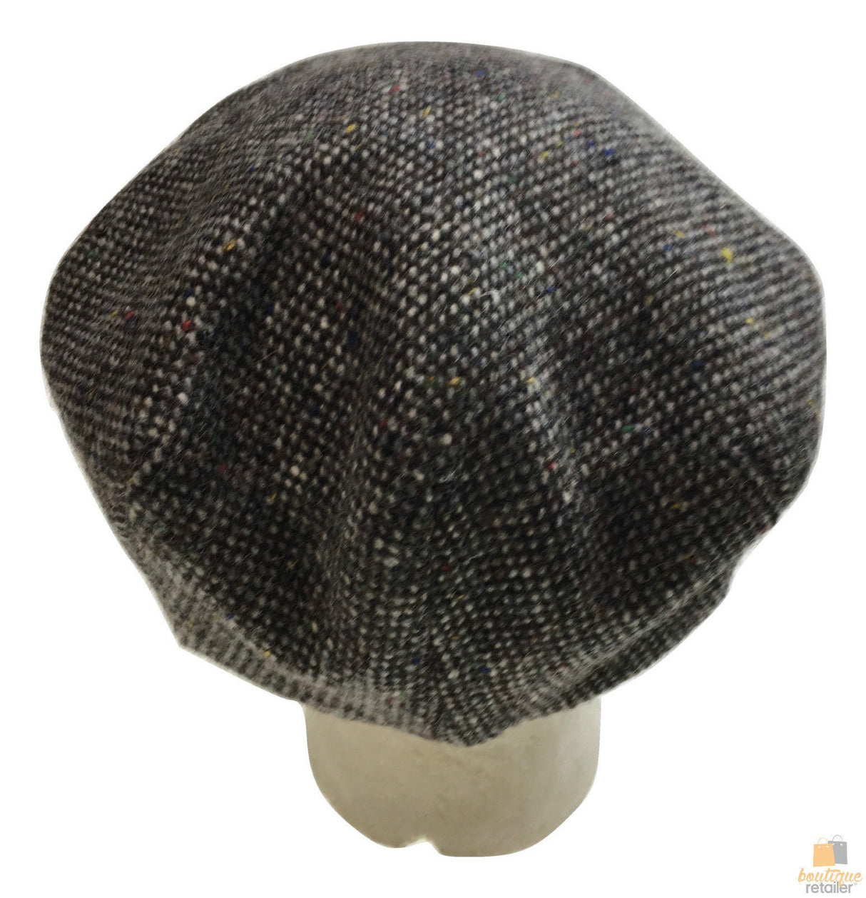 Hanna Hats Mens Irish Country Vintage Tweed Flat Cap - Grey (Wool Lined Ivy Hat)