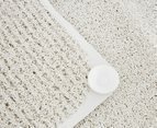 2x Anti Slip Loofah Shower Rug - Non Slip Carpet Bath Mat - Grey