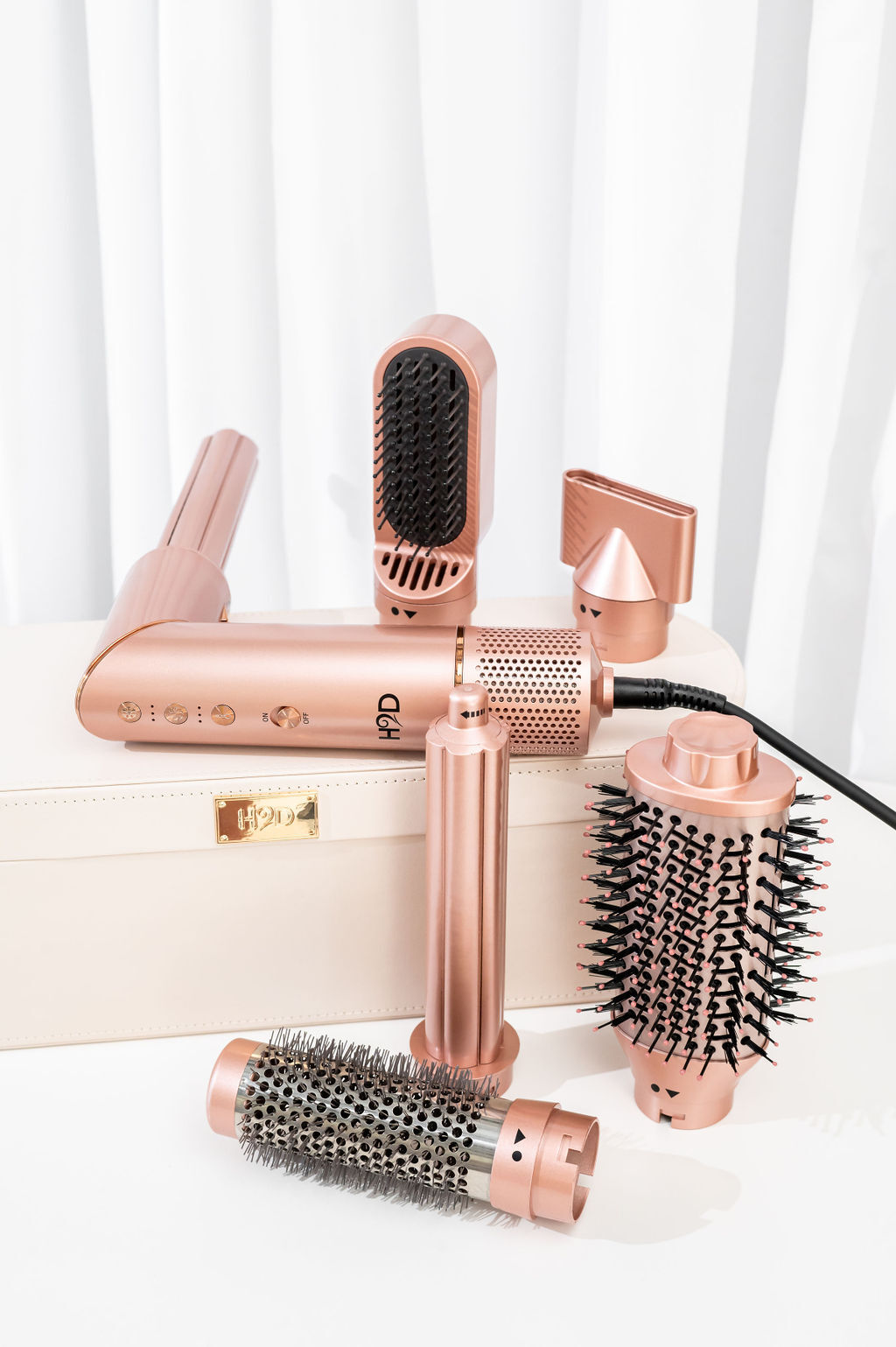 H2D 6-in-1 Ultra Styler Hair Styling Tool in Rose Gold