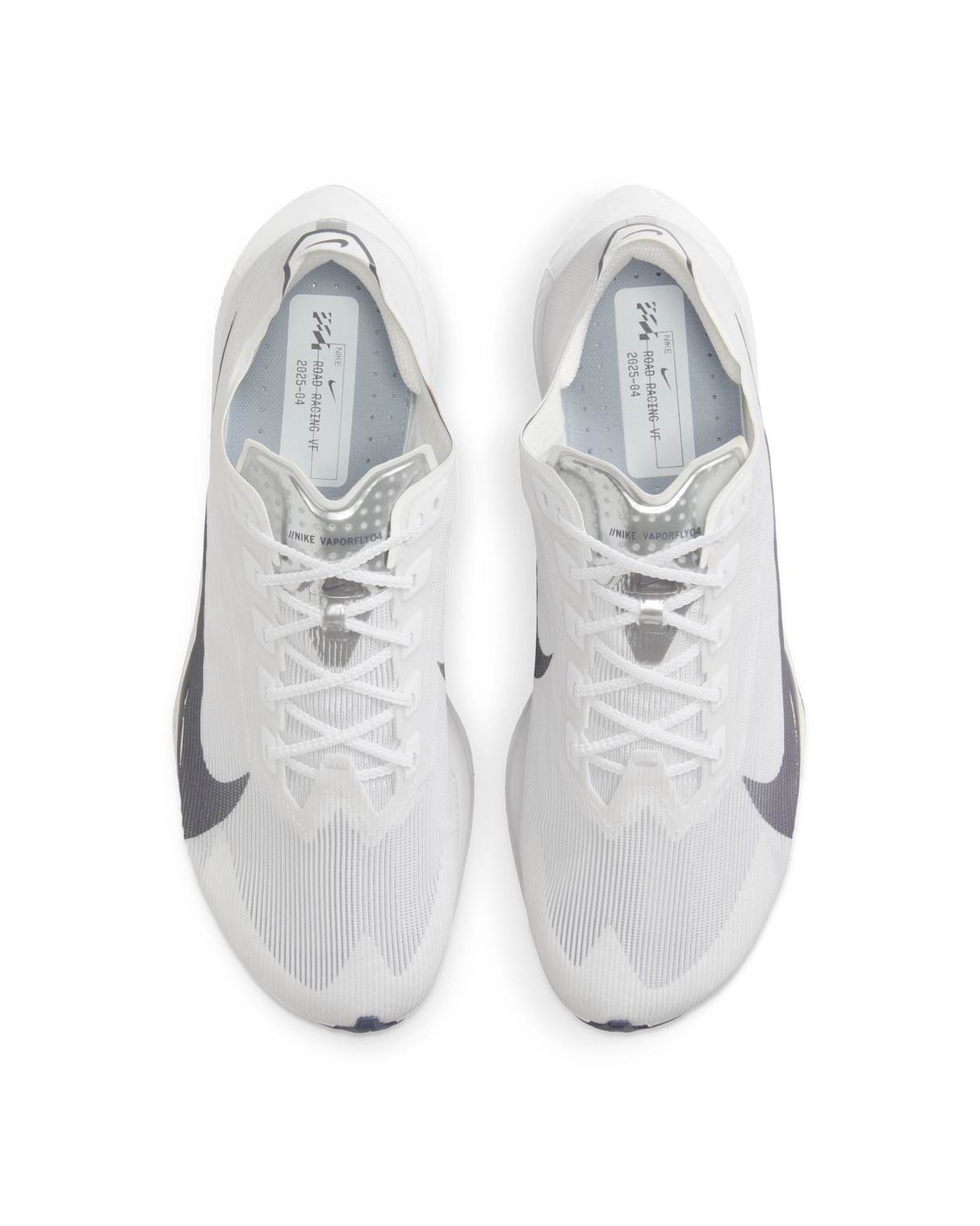 Nike Mens Vaporfly 4 Road Racing Shoes Runners in White/Obsidian Mist/Pure Platinum/Gridiron