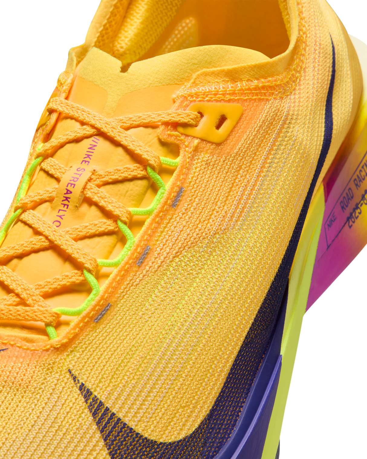 Nike Streakfly 2 Mens Road Racing Shoes ZoomX - Citron Pulse/Indigo Burst/Volt Ice (Sneakers/Runners)