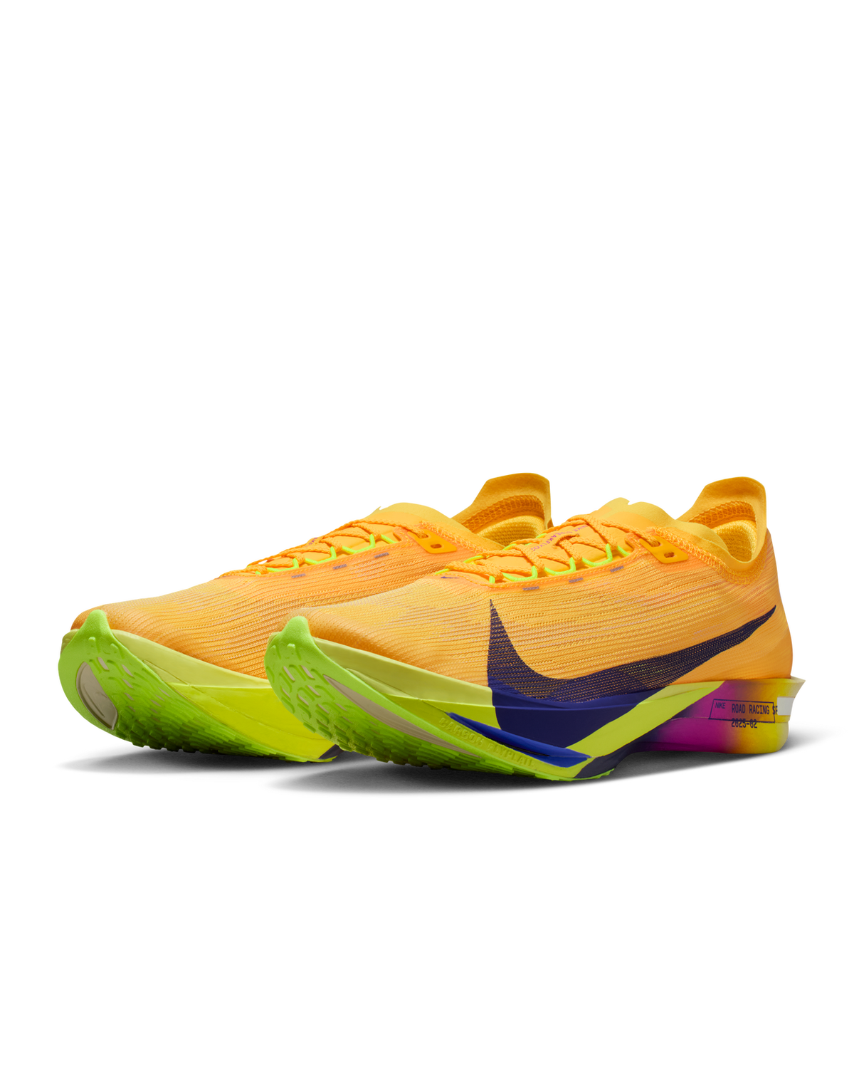 Nike Streakfly 2 Mens Road Racing Shoes ZoomX - Citron Pulse/Indigo Burst/Volt Ice (Sneakers/Runners)