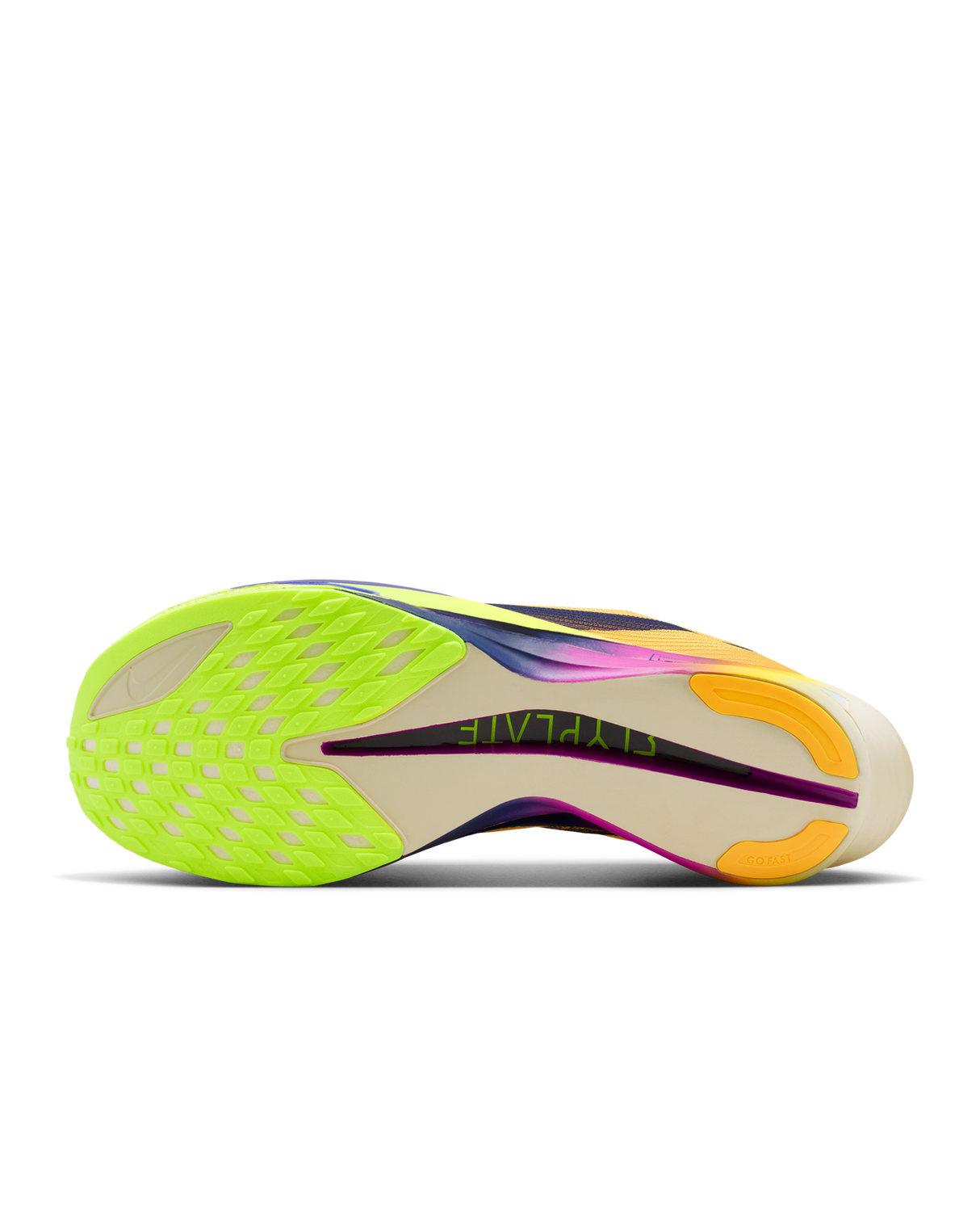 Nike Streakfly 2 Mens Road Racing Shoes ZoomX - Citron Pulse/Indigo Burst/Volt Ice (Sneakers/Runners)