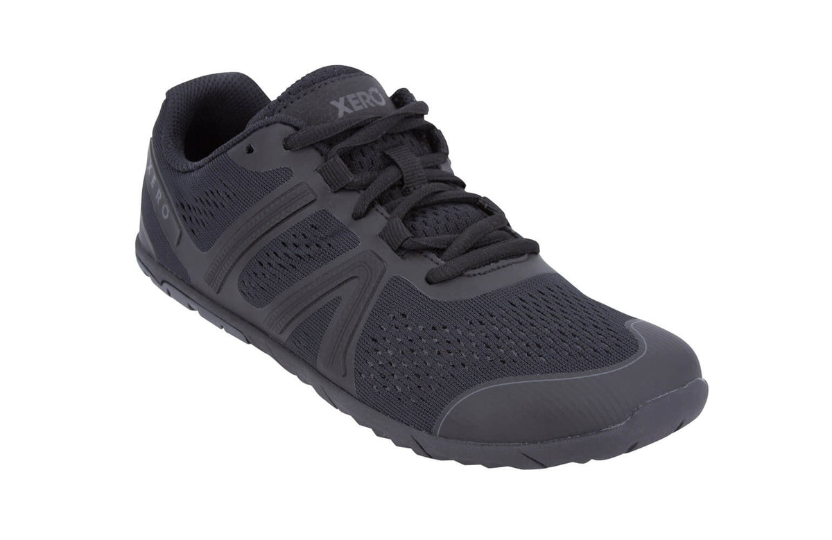 Xero Mens HFS Original Barefoot Road Running Shoes - Black (Zero Drop Sneakers/Runners)