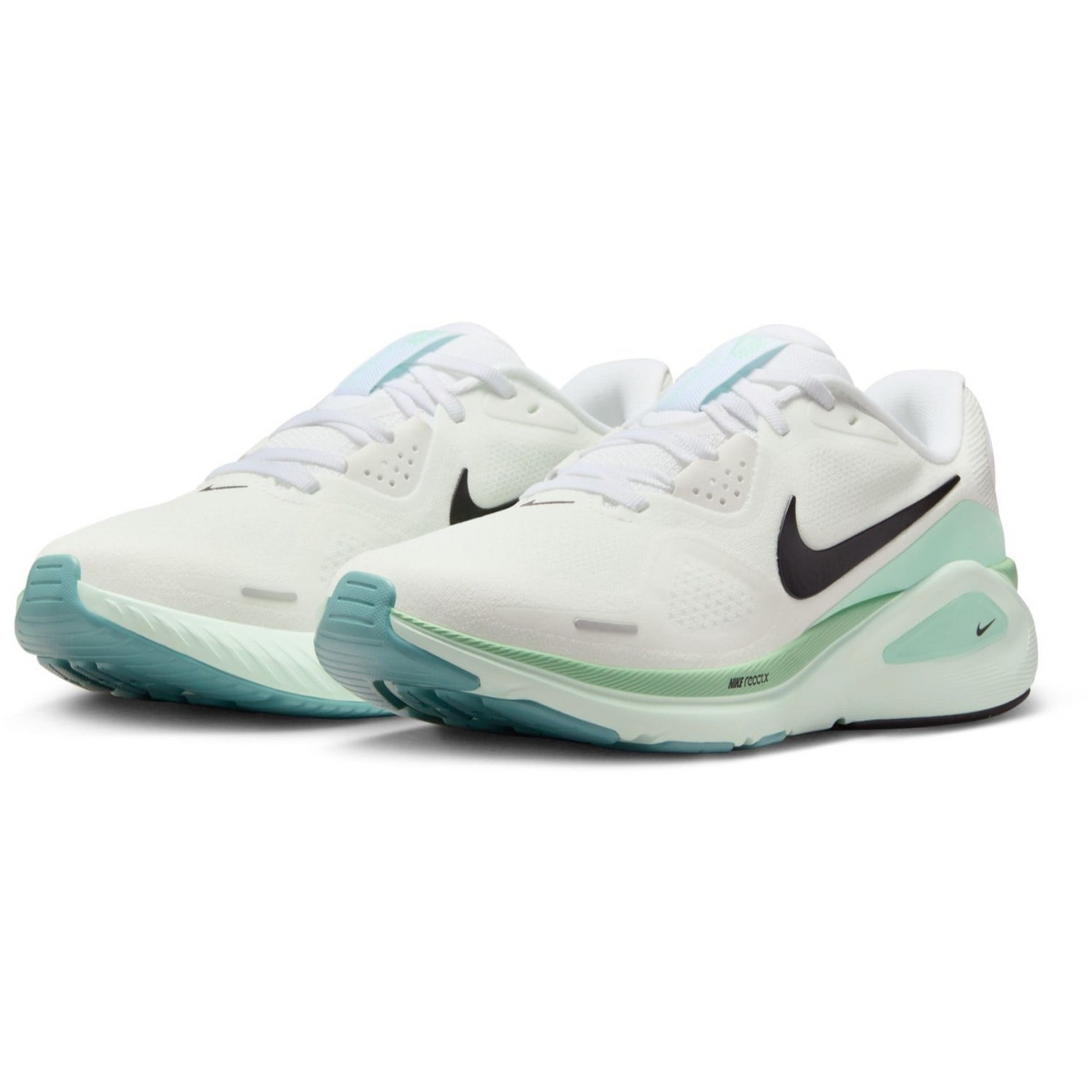 Nike Structure 26 Womens Road Racing Shoes - White-Black-Green-Mint (Athletic Sneakers/Runners)