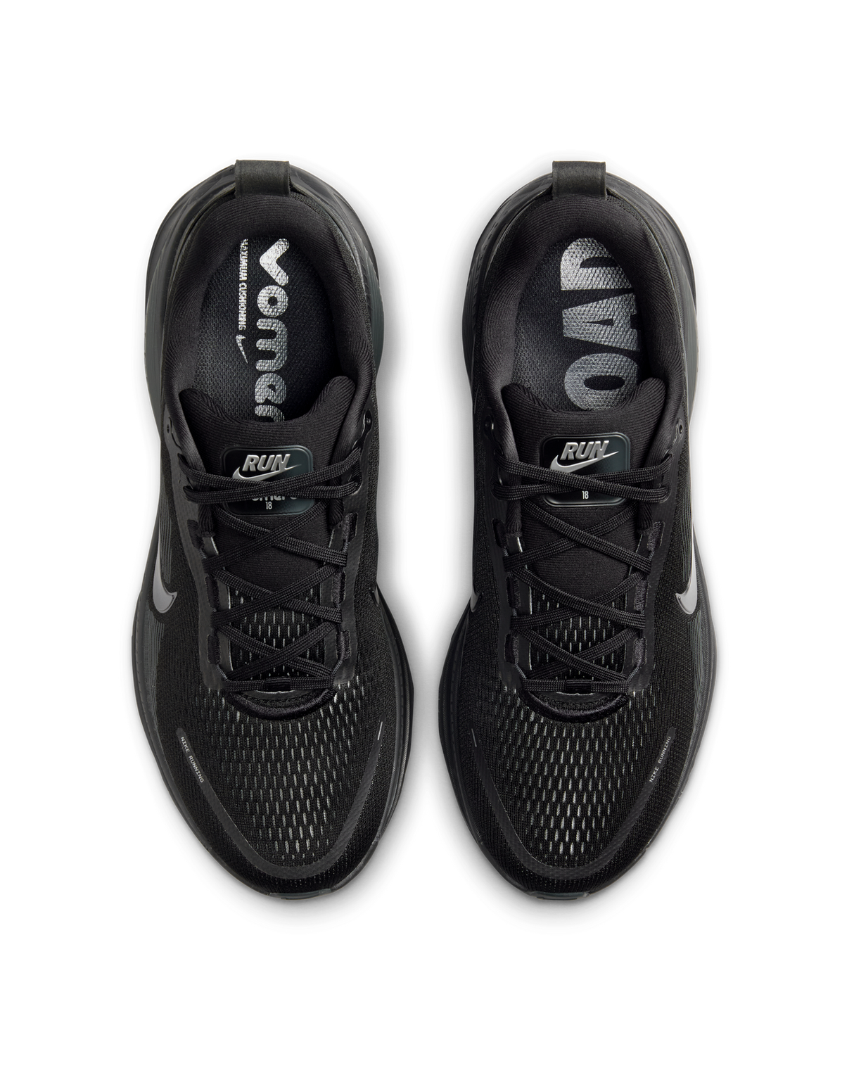 Nike Vomero 18 Mens Road Running Shoes - Black/Grey (Athletic Sneakers/Runners)