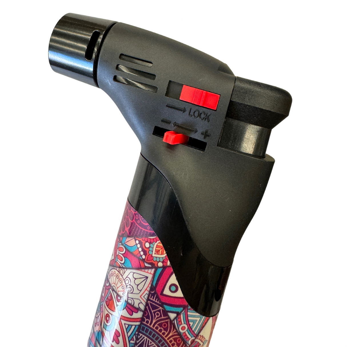 12x Jet Torch Gas Lighter w/ Refillable Butane and Safety Lock - Assorted Colours