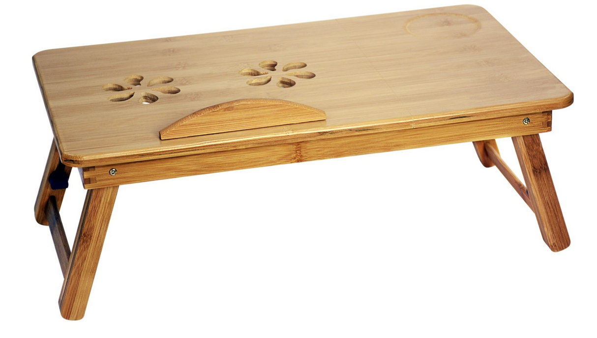 Portable Foldable Deluxe Bamboo Laptop PC Table Bed Tray Read Workstation Dinner