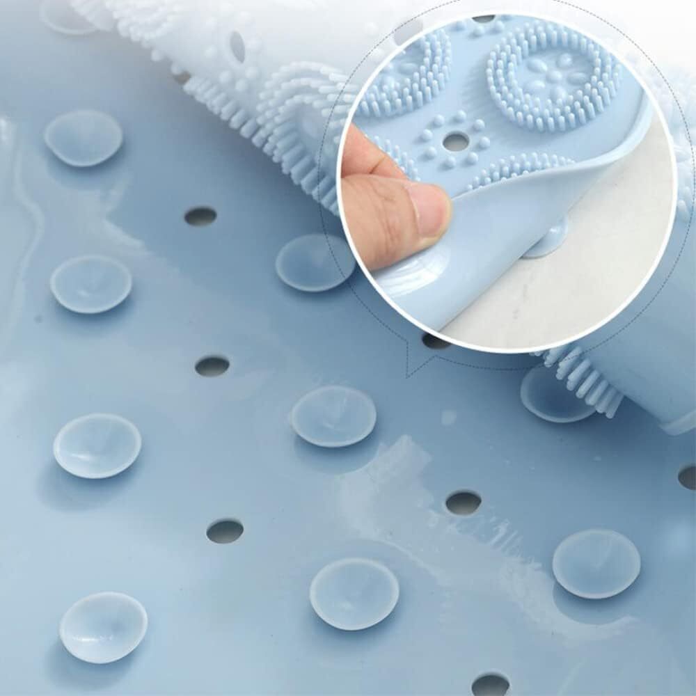 Round Non-Slip PVC Shower Mat - Quick Drain