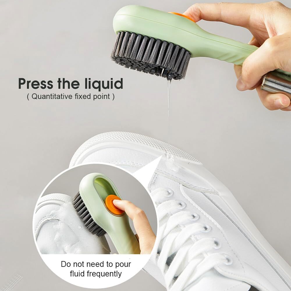 Multifunctional Liquid Shoe Brush Cleaners Soap Dispenser Cleaning Brush