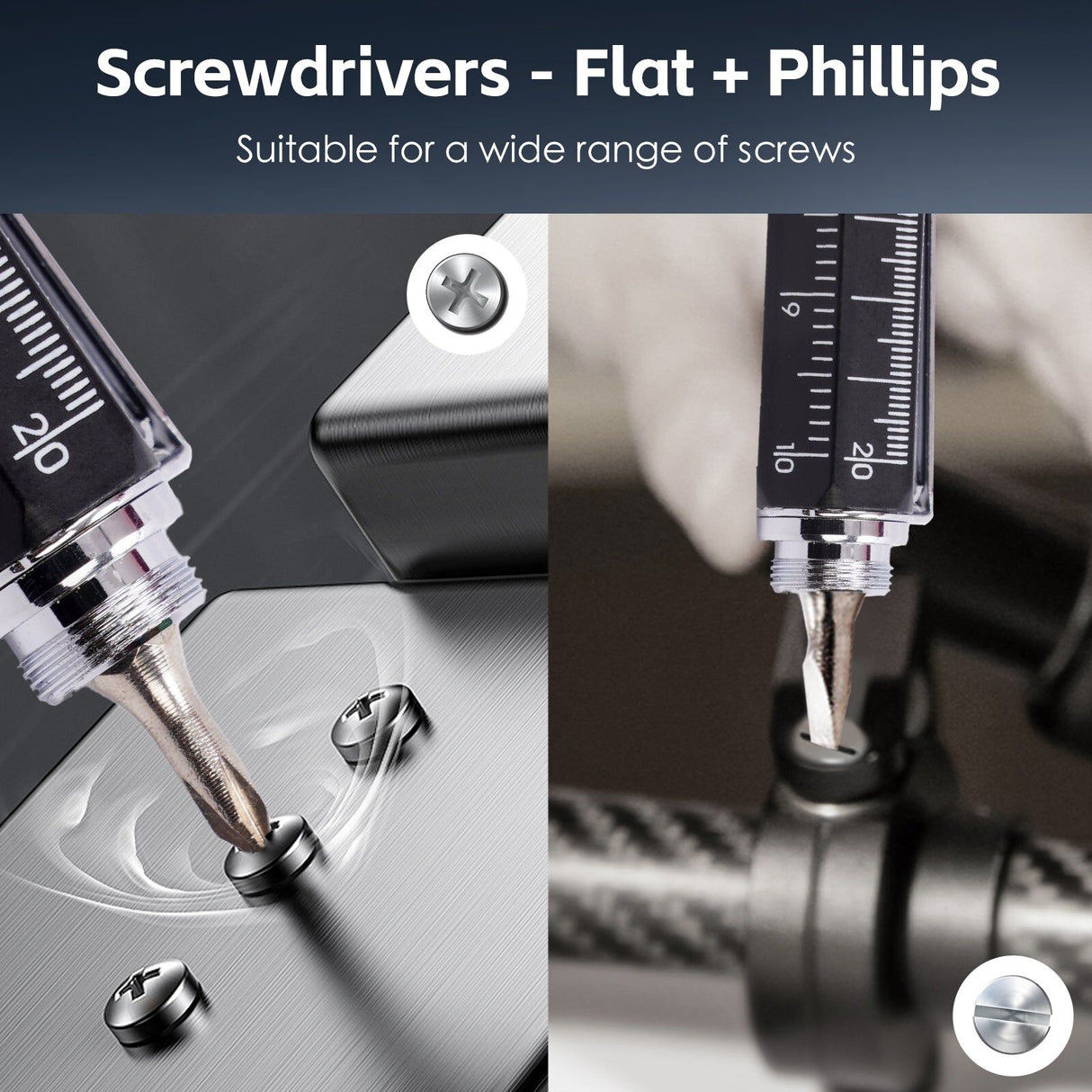 6-in-1 Multifunction Trade Pen with Stylus, Screwdrivers, Ruler & Bubble Level