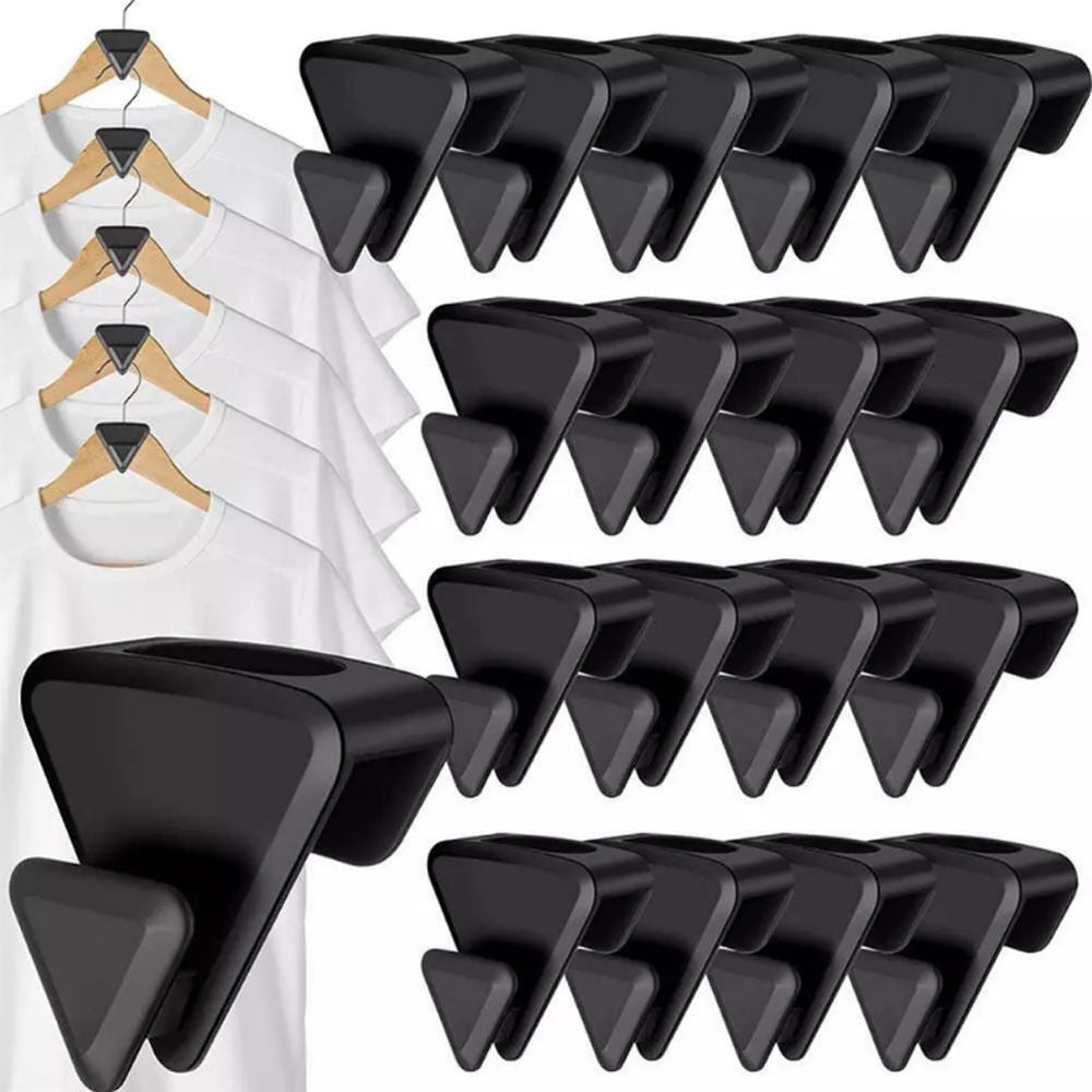 18 Pack Space Saving Hanger Hooks Clothes Wardrobe Closet Organiser