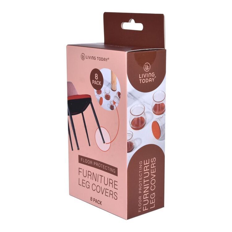 8 Pack Furniture Leg Covers Feet Non Slip Floor Protector Soft Silicone