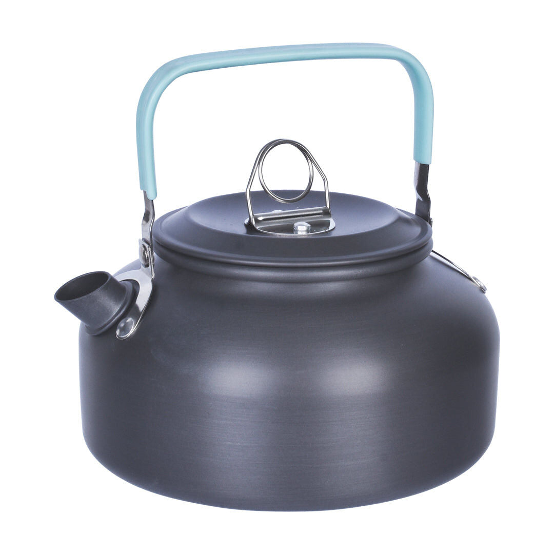 3Pcs Camping Cooking Set Lightweight Anodised Aluminium Cookware Pot Pan Teapot