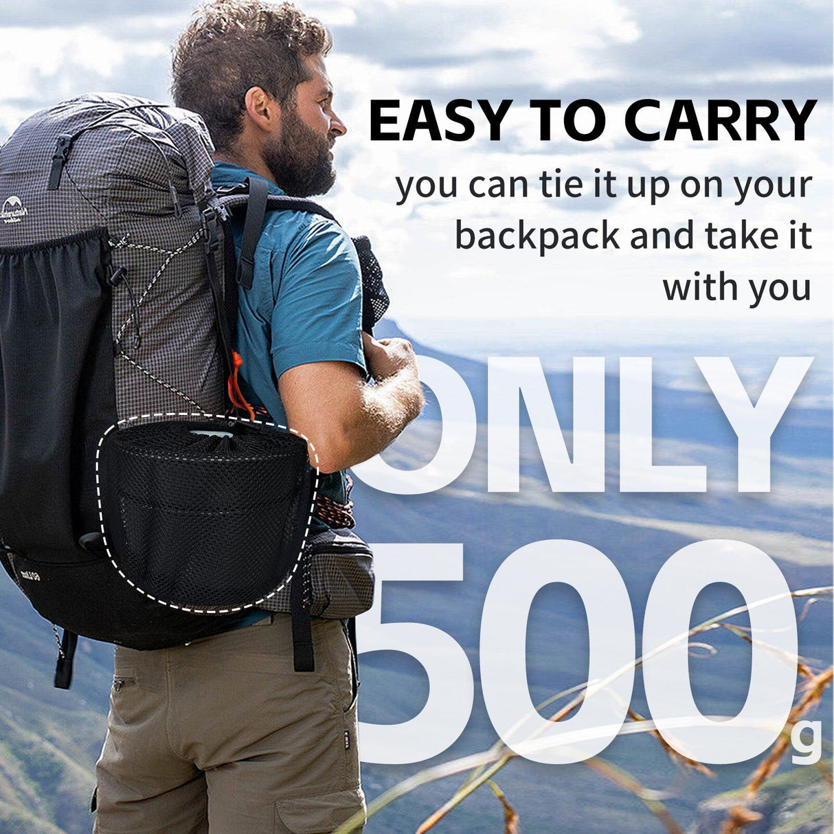 3Pcs Camping Cooking Set Lightweight Anodised Aluminium Cookware Pot Pan Teapot