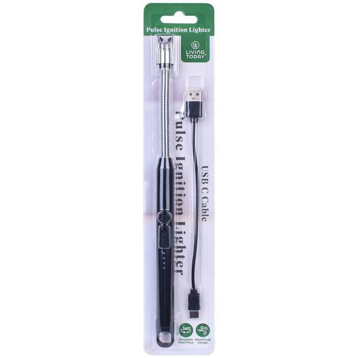 Flexible Electric Lighter Pulse Ignition Rechargeable Candle Burner Wind Proof