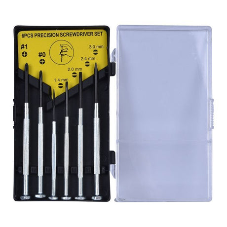 6 Piece Precision Screwdriver Set Tool Kit Repair Fix Laptop Phone Flat Cross