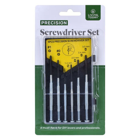 6 Piece Precision Screwdriver Set Tool Kit Repair Fix Laptop Phone Flat Cross