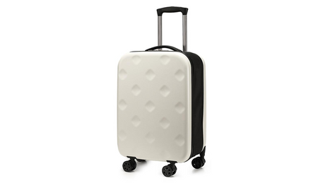 Viviendo 20inch Collapsible Foldable Stylish Suitcase Travel Luggage Bag - White