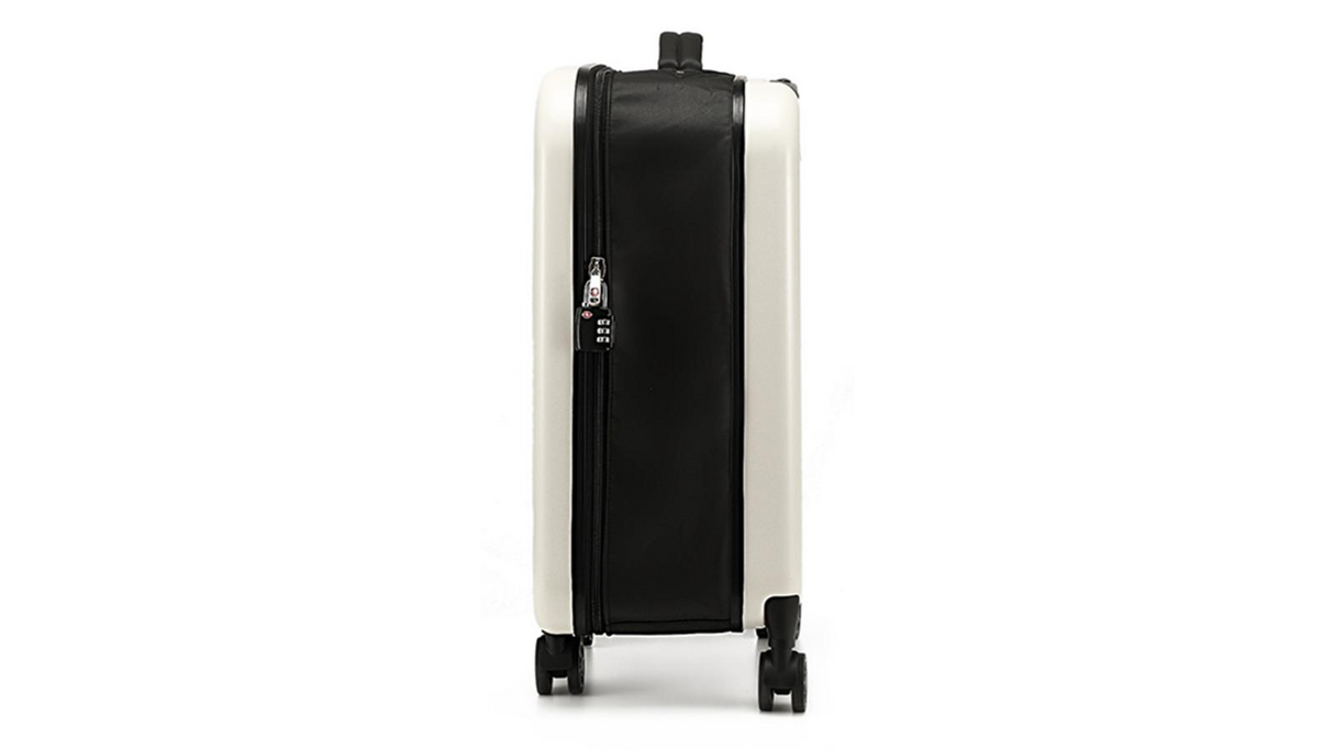 Viviendo 20inch Collapsible Foldable Stylish Suitcase Travel Luggage Bag - White