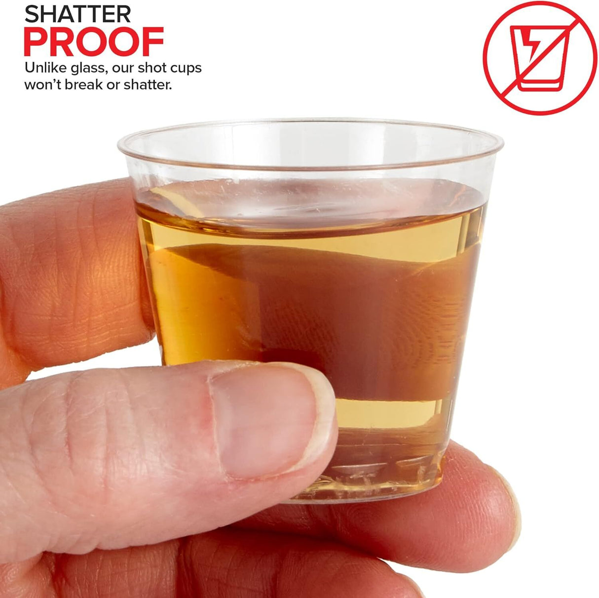 1080x 30ml Reusable & Disposable Plastic Shot Glasses - Clear Cups for Event Tastings (Bulk)