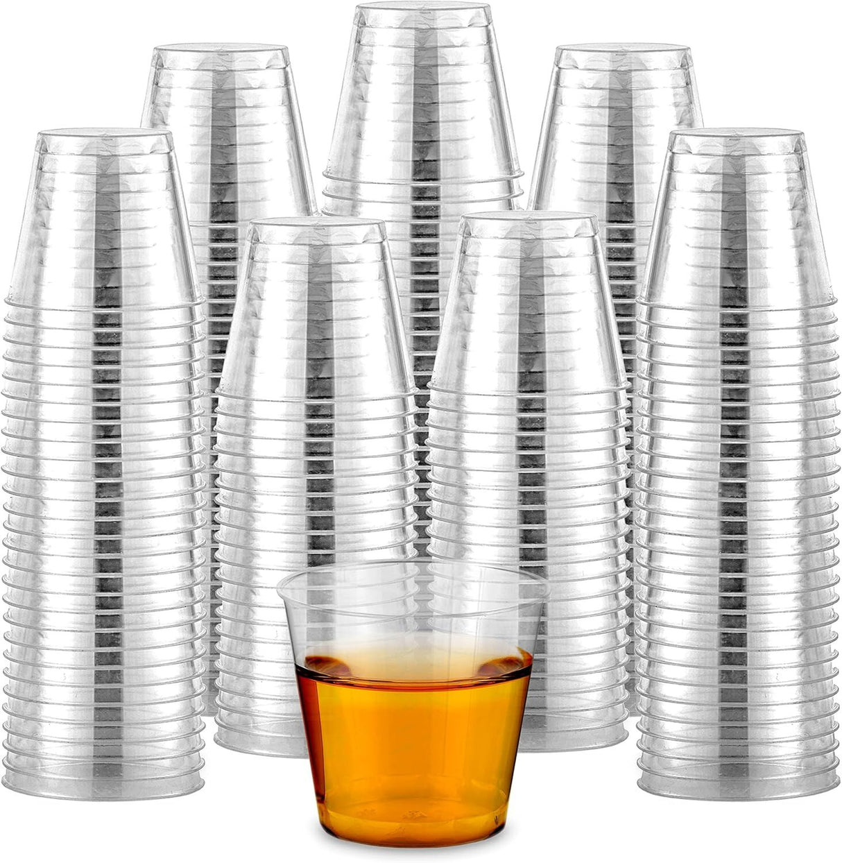 1080x 30ml Reusable & Disposable Plastic Shot Glasses - Clear Cups for Event Tastings (Bulk)