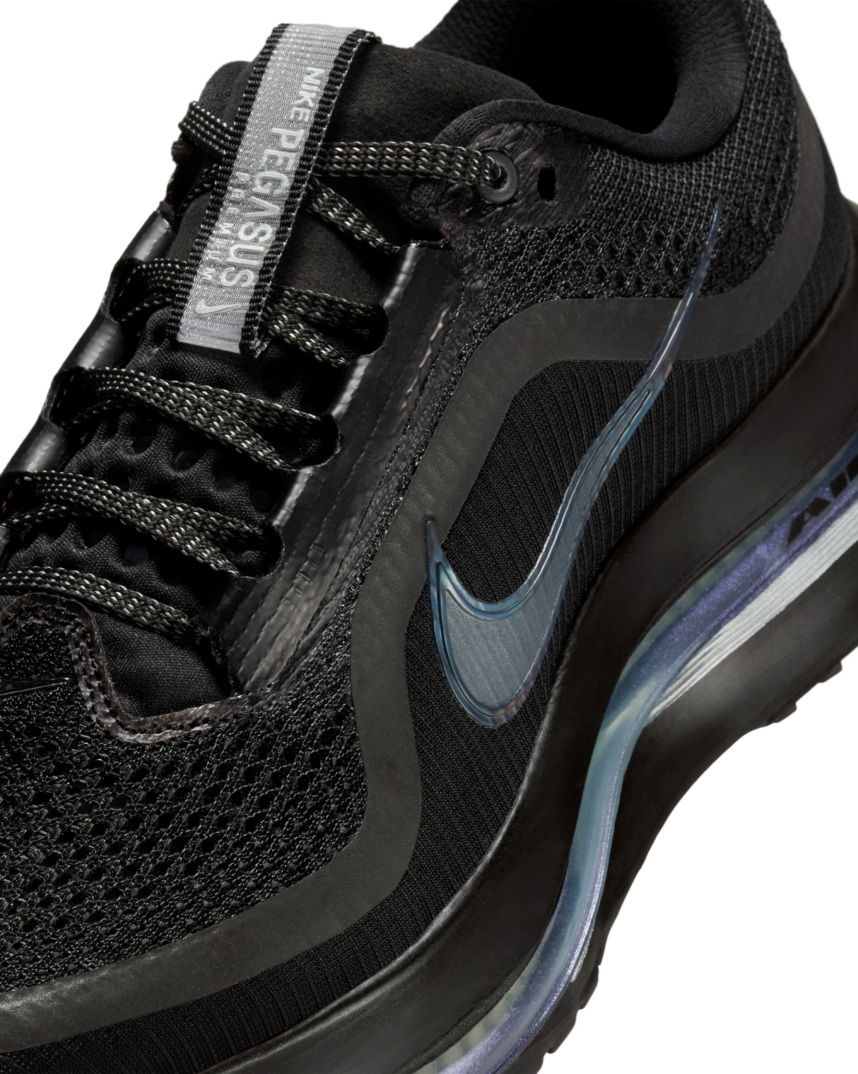 Nike Womens Pegasus Premium Running Shoes - Black-Metallic Silver (Athletic Sneakers/Runners)