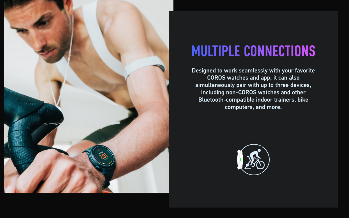 Coros Heart Rate Monitor Activity Tracker in Grey (Wear Around Arm)