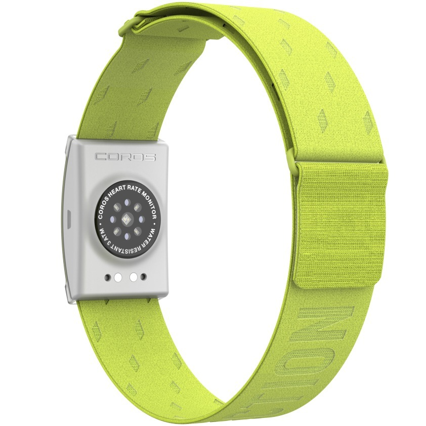 Coros Heart Rate Monitor Activity Tracker in Grey/Lime (Wear Around Arm)