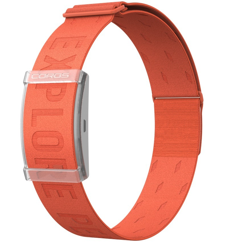 Coros Heart Rate Monitor Activity Tracker in Grey/Orange (Wear Around Arm)