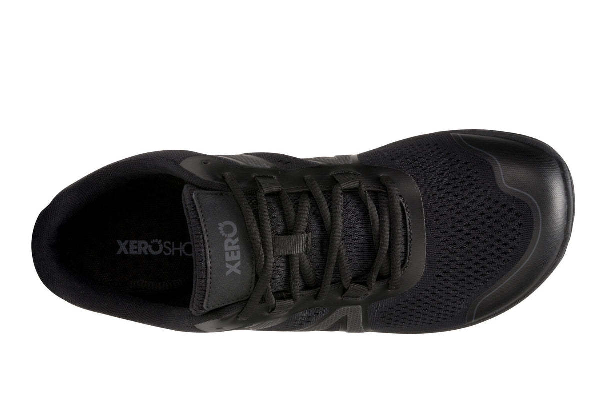 Xero Mens HFS II Lightweight Road Barefoot Running Shoes - Black/Asphalt (Zero Drop Sneakers)