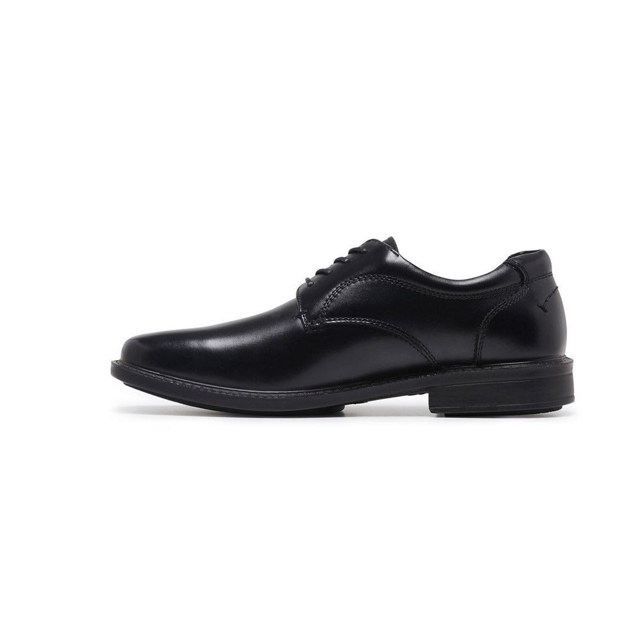 Hush Puppies Heathcote Mens Extra Wide Leather Shoes - Black (Lace Up Work Business)
