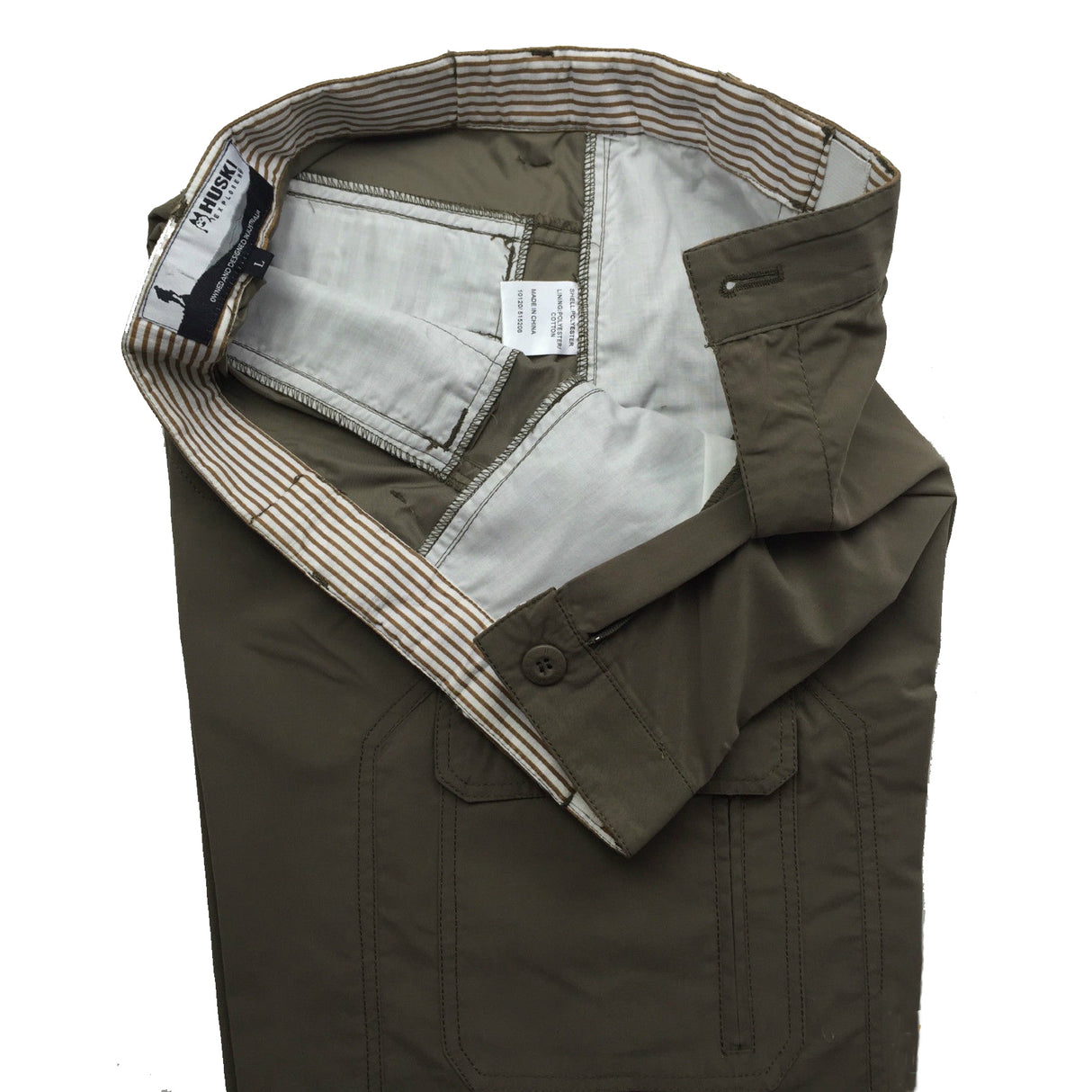 HUSKI Cargo Shorts Mens Cascade Microfibre Flexi Fit Short Army Military 515206 - Bone