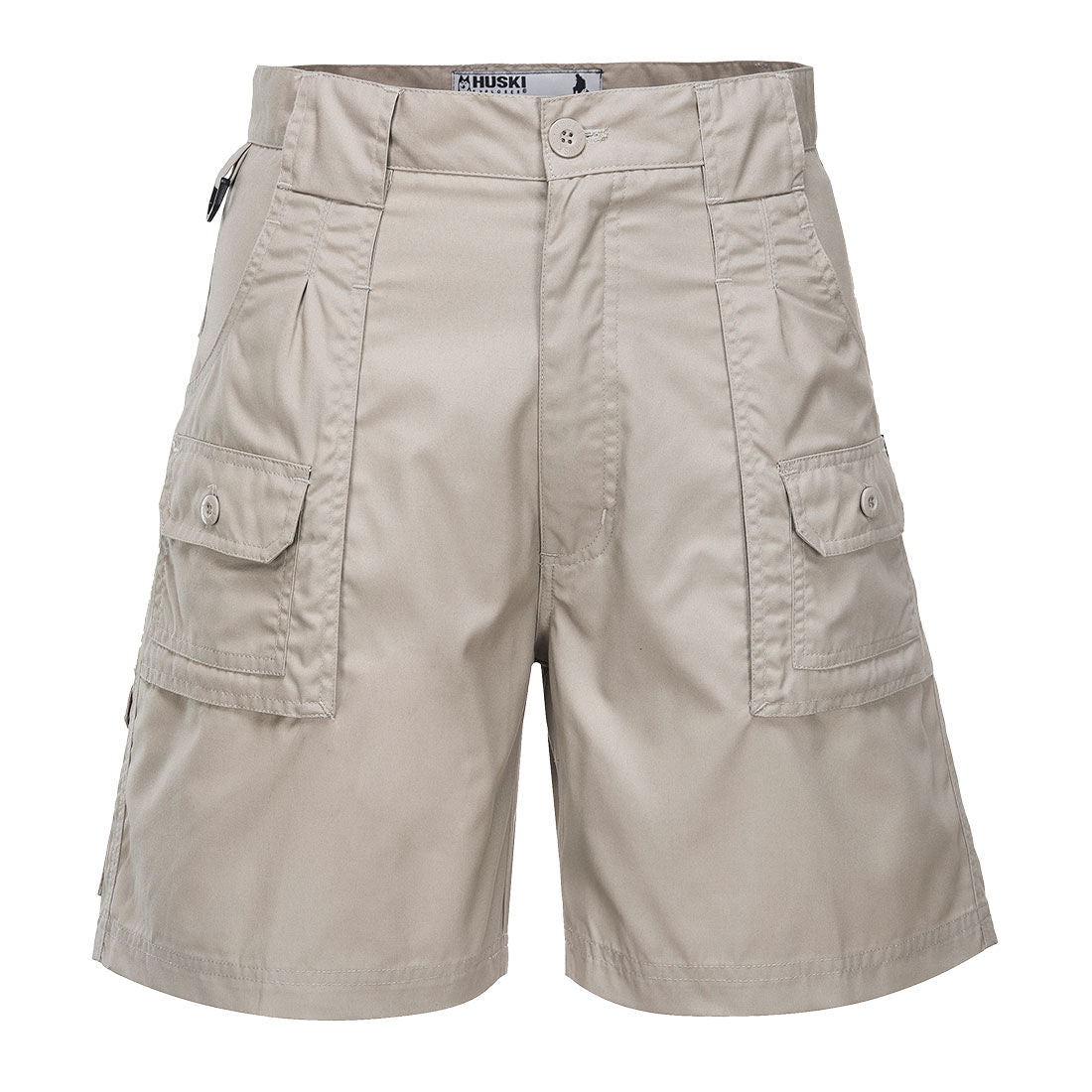 HUSKI Mens Cargo Shorts Work Casual Workwear - Bone