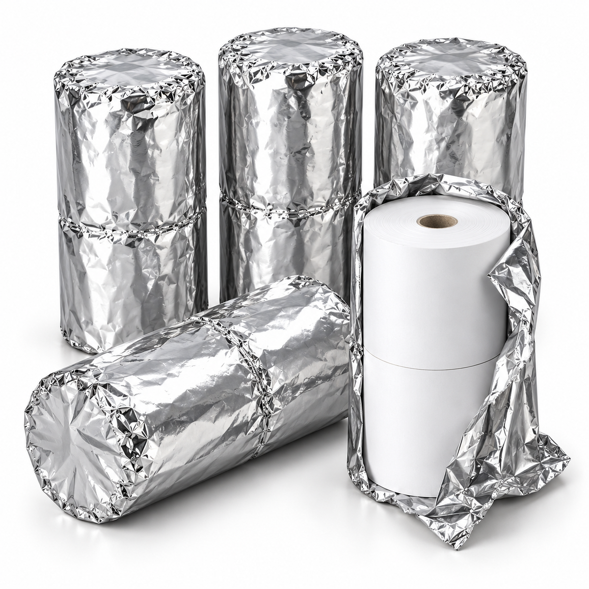 10x Percy's Thermal Receipt Rolls Bulk Pack for Cash Register - 80x80mm (65g, 25mm Core)