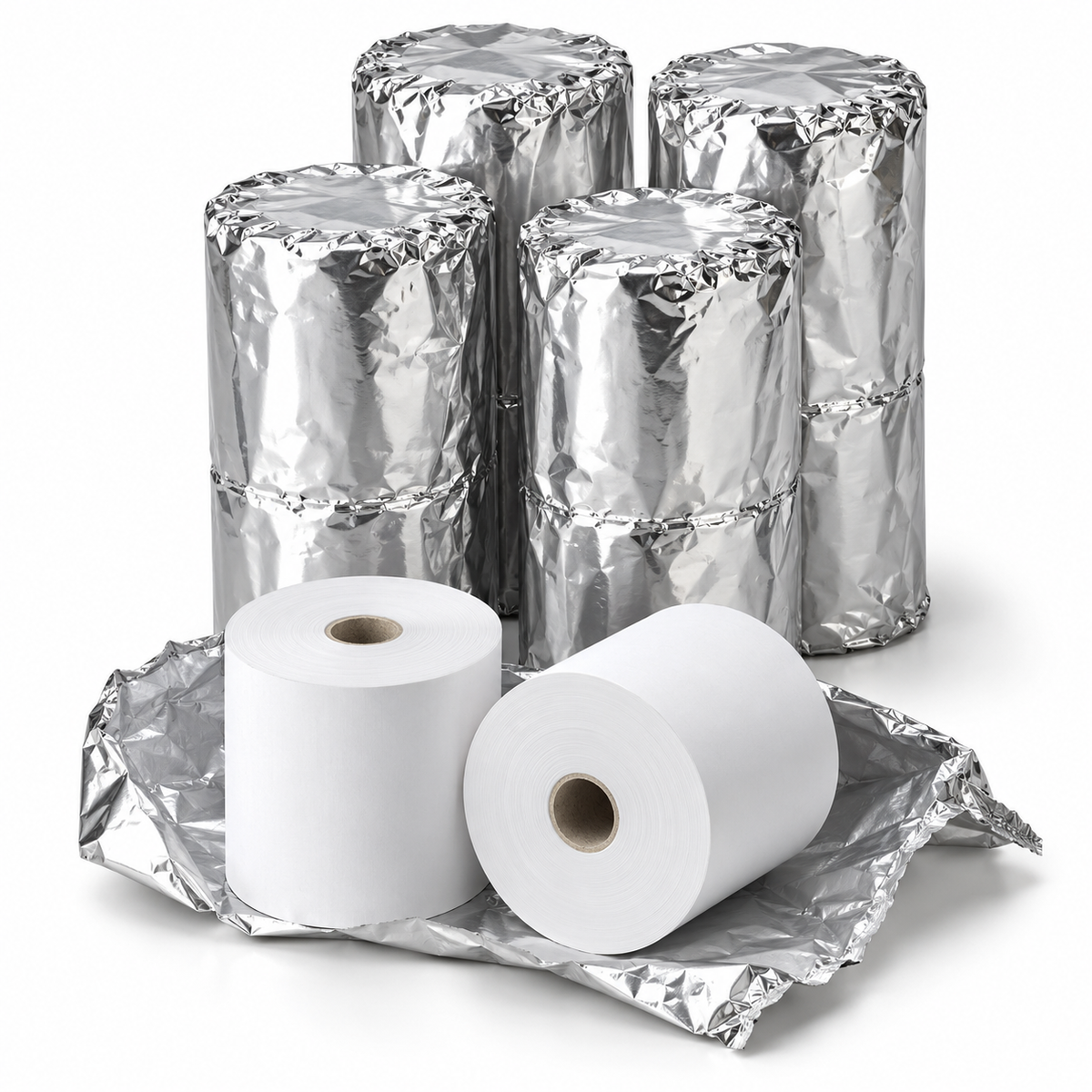 10x Percy's Thermal Receipt Rolls Bulk Pack for Cash Register - 80x80mm (65g, 25mm Core)
