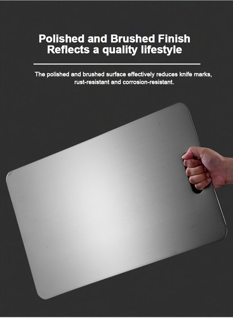 3x Stainless Titanium Steel Anti-Bacterial Mildew-Proof Cutting Chopping Boards
