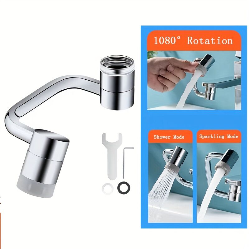 1080 Degree Rotating Faucet Extender Rotatable Faucet Aerator Extension