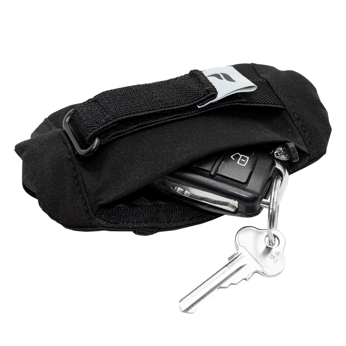 Fly Active Hand Held Running Phone Holder - Black (With Zip Pocket)
