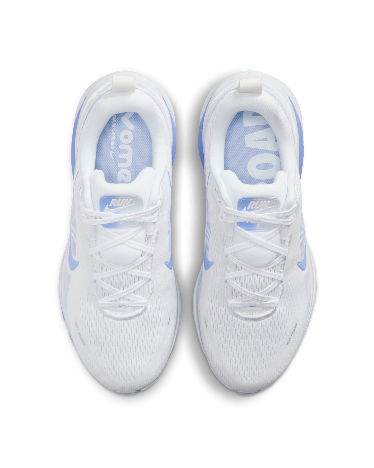 Nike Vomero 18 Womens D Wide Road Running Shoes - White-Grey-Royal (Athletic Sneakers/Runners)