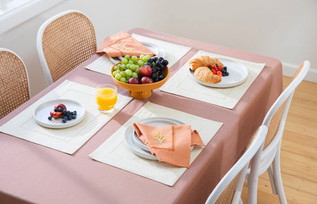 100% Cotton Linen Placemats - Rustic Ivory (set of 2)