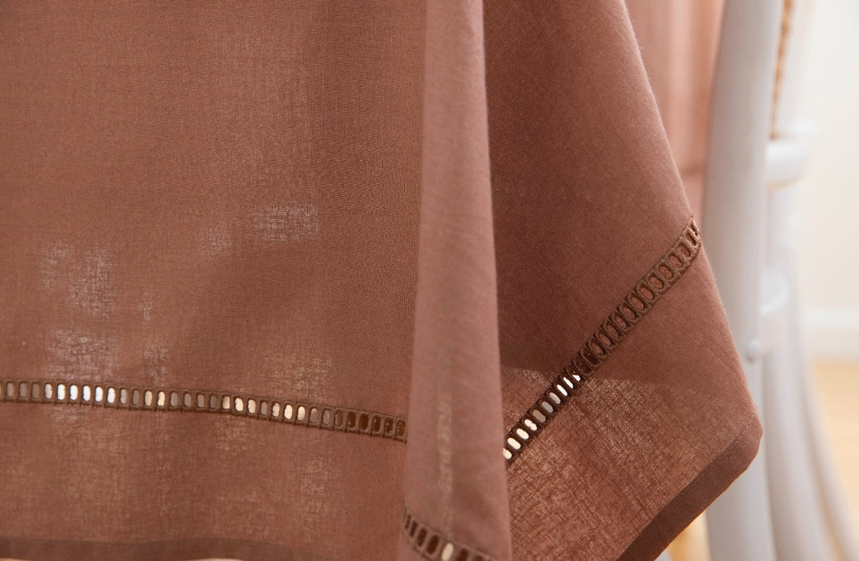 100% Cotton Handcrafted Table Cover - Terracotta
