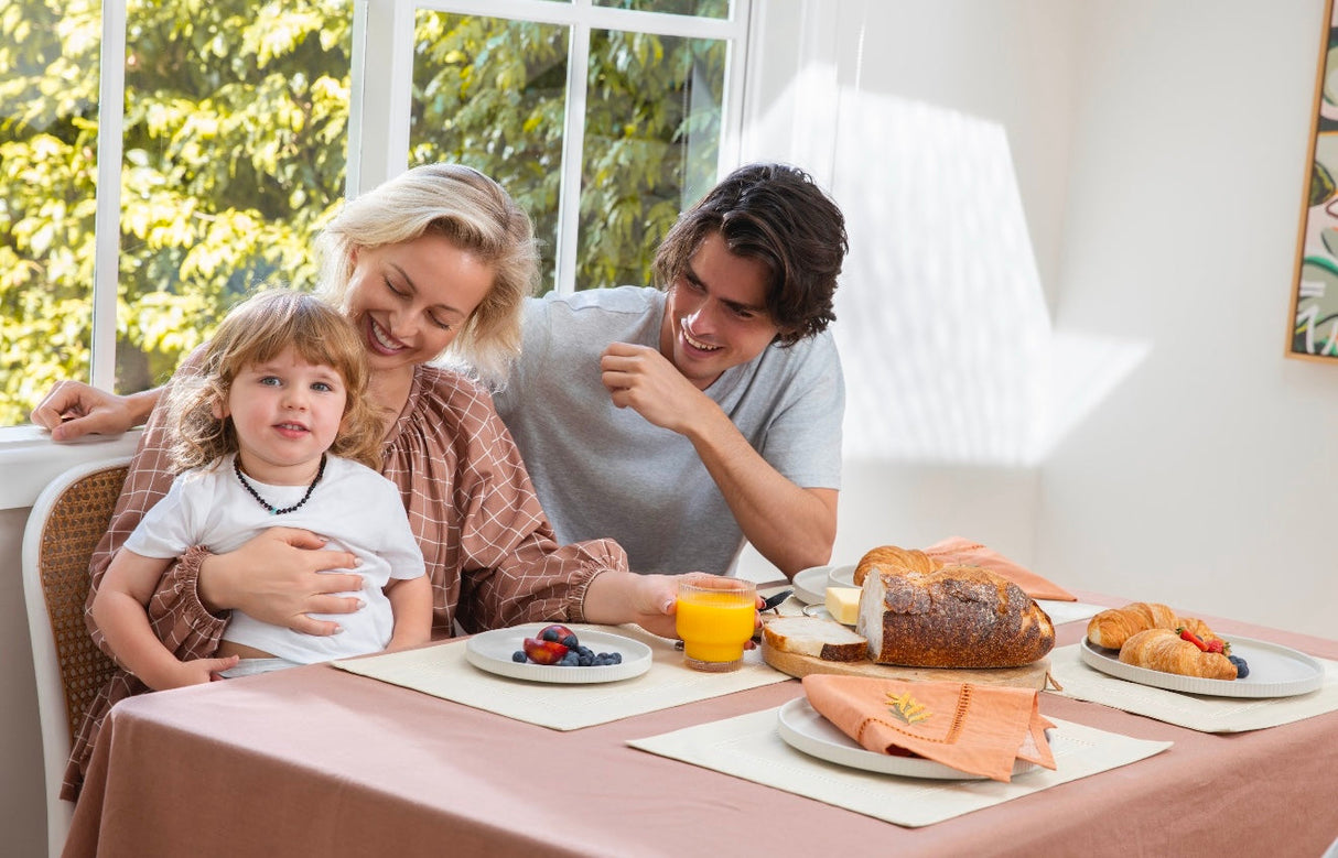 100% Cotton Handcrafted Table Cover - Terracotta
