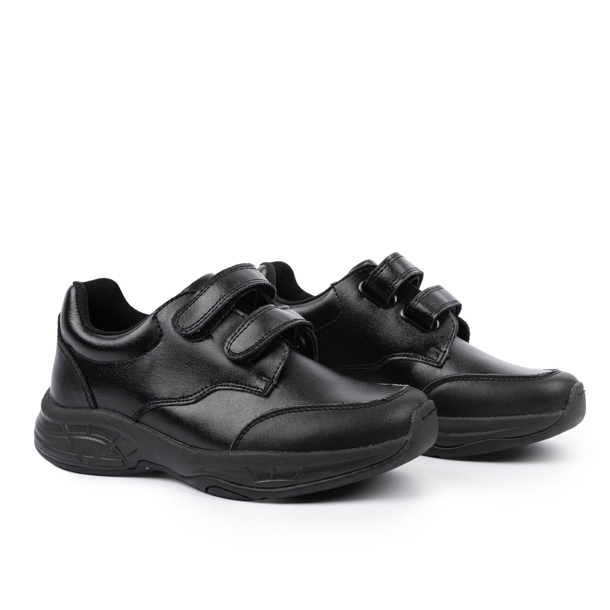 Sfida Indie 2 Junior Kids Dual Strap School Shoes - Black (Boys/Girls)