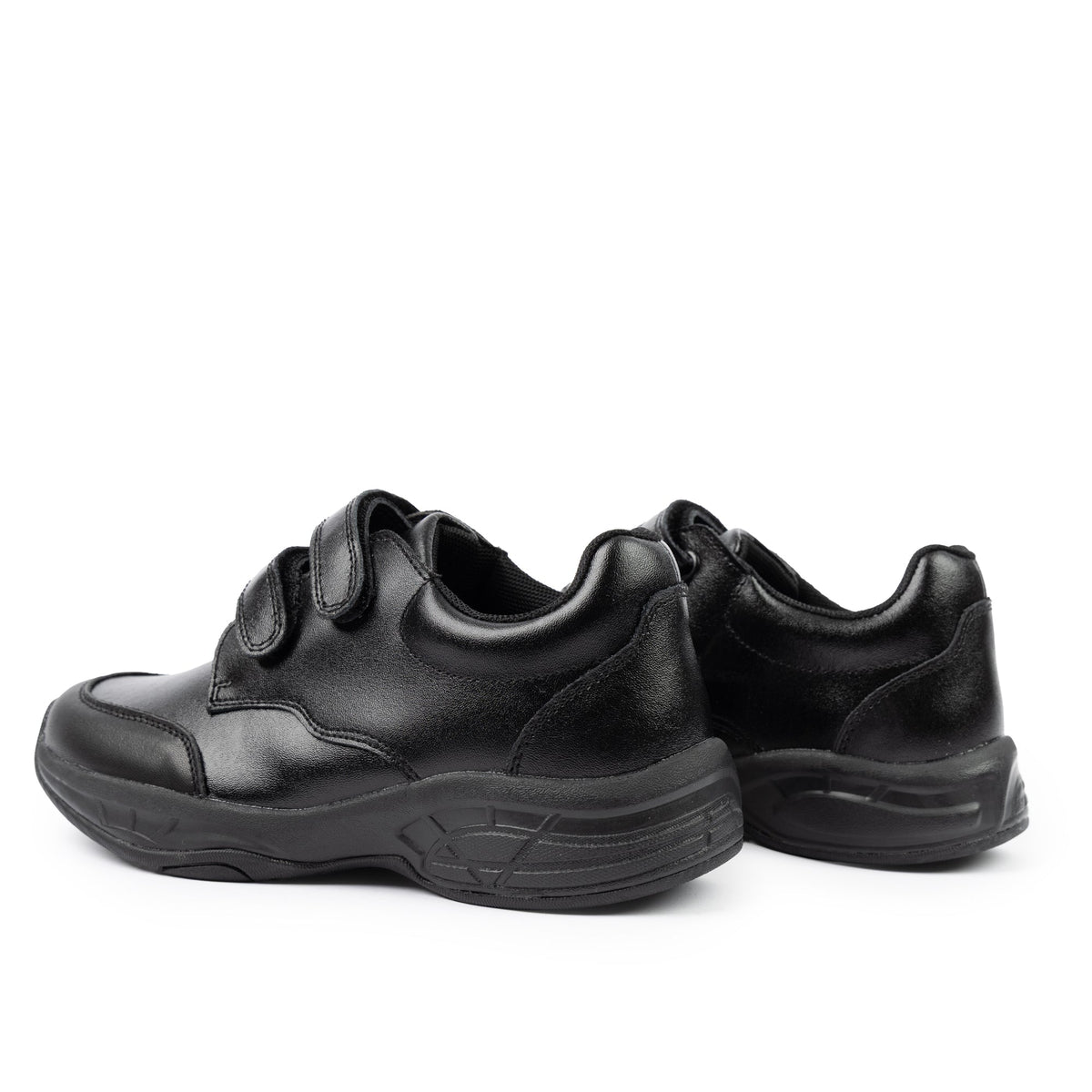 Sfida Indie 2 Junior Kids Dual Strap School Shoes - Black (Boys/Girls)