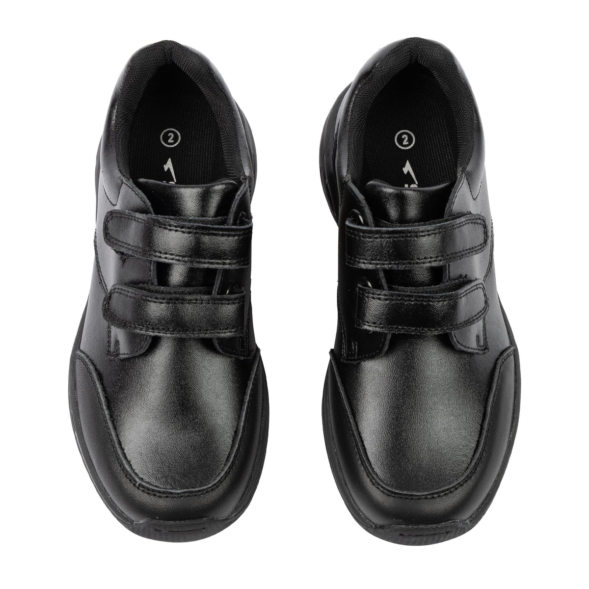 Sfida Indie 2 Junior Kids Dual Strap School Shoes - Black (Boys/Girls)