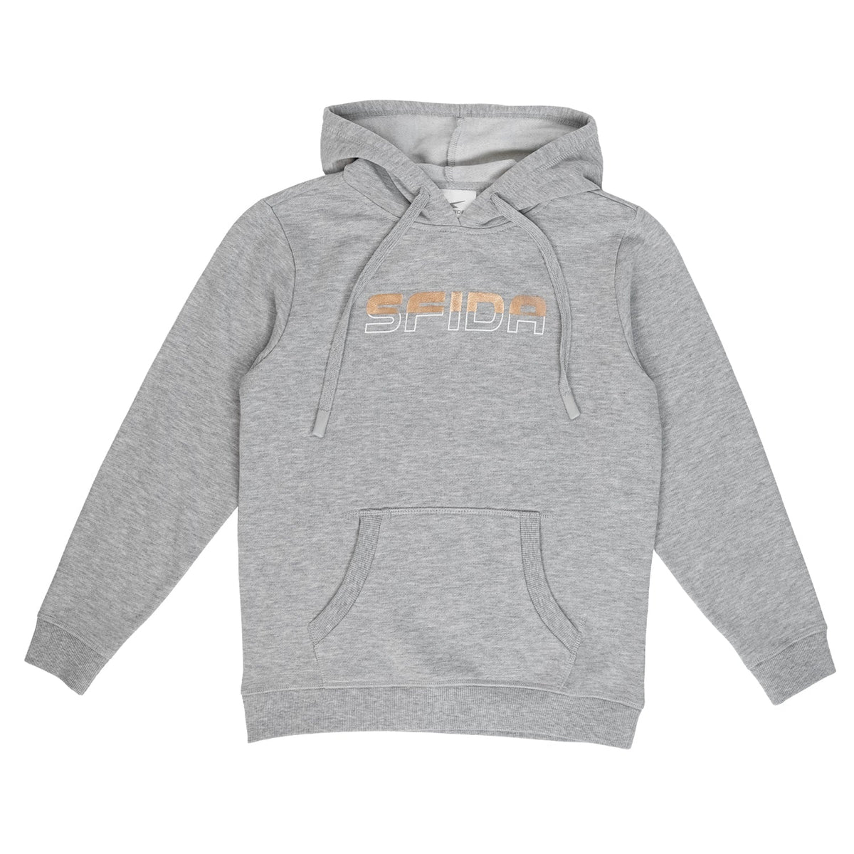 Sfida Isabella Girls Fleece Hoodie - Light Grey Marle (Kids Pullover Jumper)